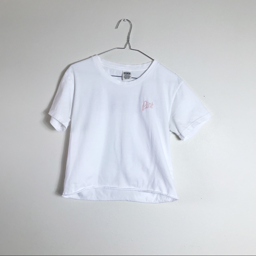 PINK Blush Pink Crop Top Tee Shirt